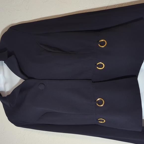 Vintage Jackets & Blazers - Womens Vintage Old Money Preppy Nautical Academia Coastal Timeless Navy Blazer L